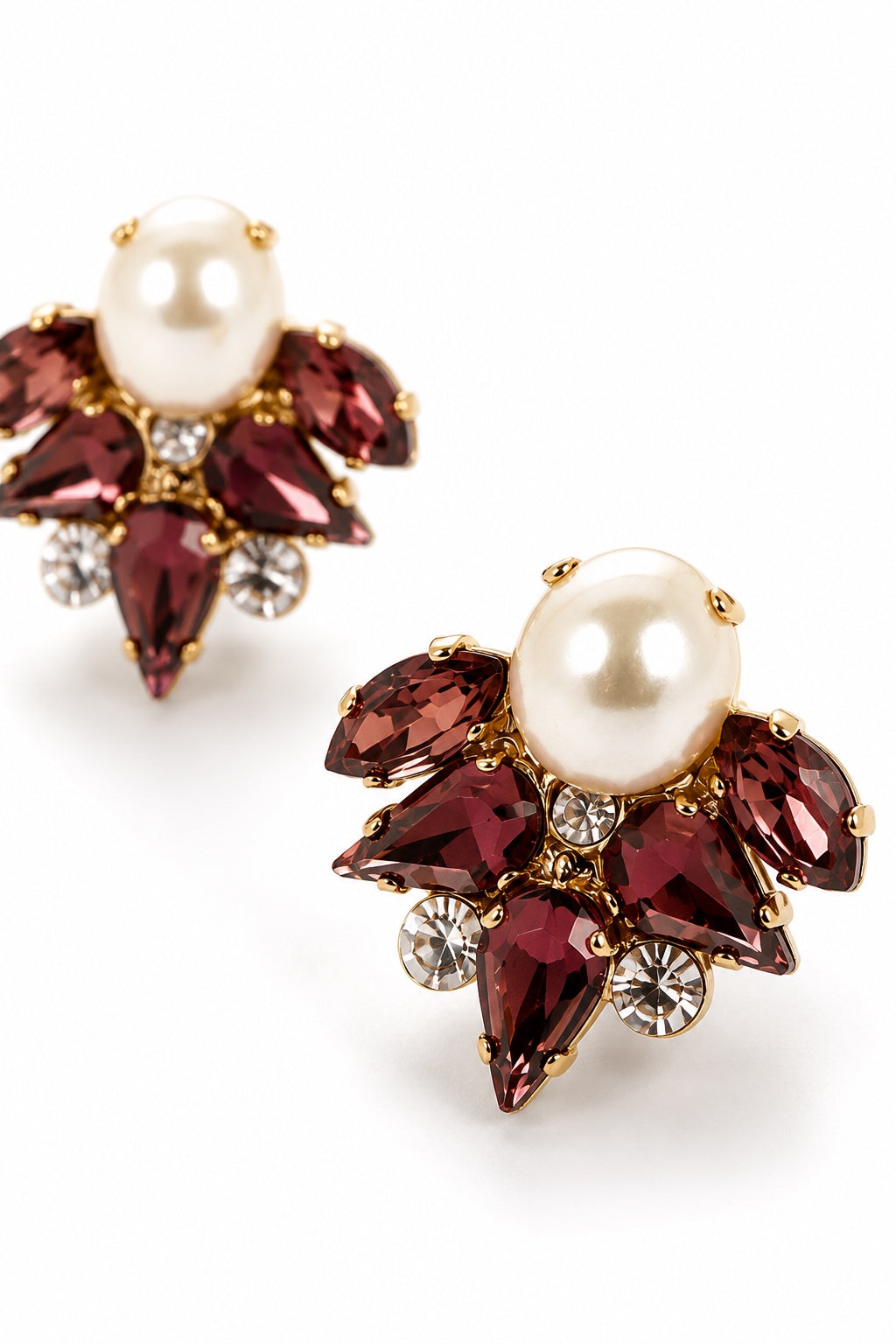 Pendientes Burgundy Pearl