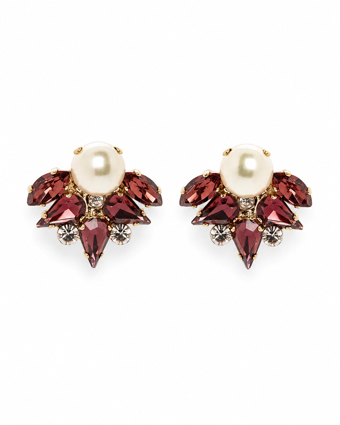 Pendientes Burgundy Pearl