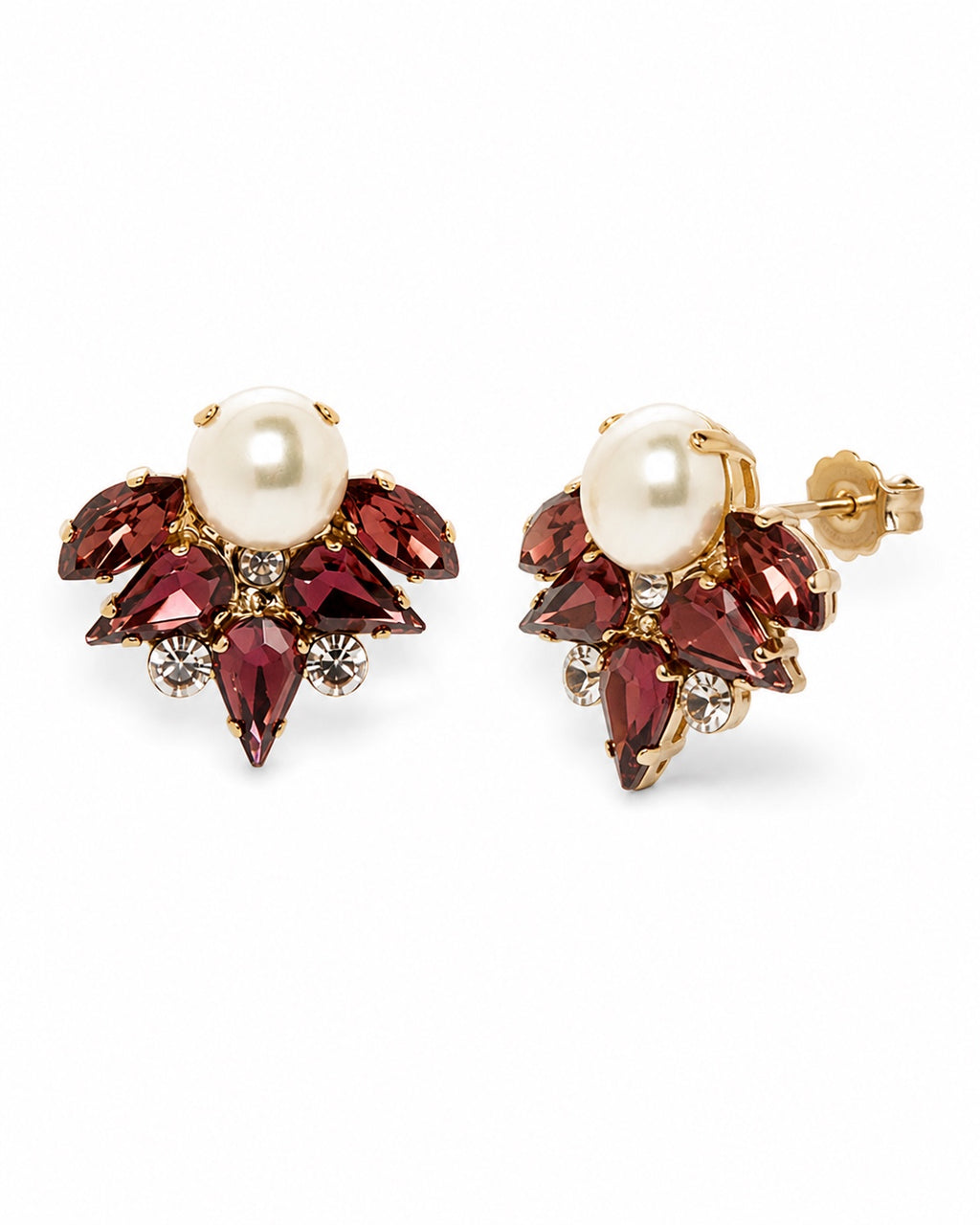 Pendientes Burgundy Pearl